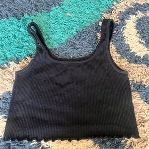 Aeropostale Black Ribbed Tank Top
